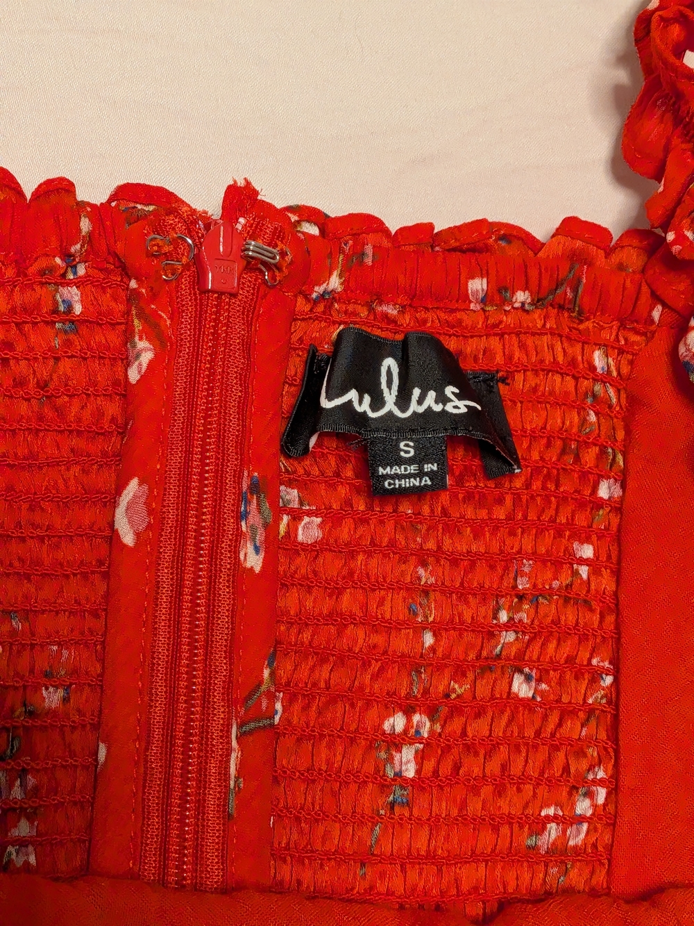 Lulu's Red Floral Ruffle-Strap Mini Dress - Picture 7 of 12